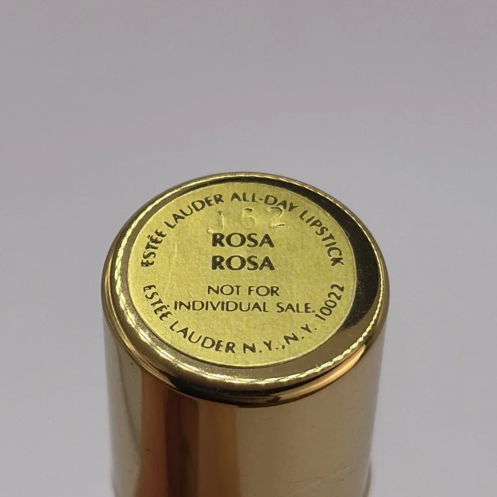 Estee Lauder All-Day Vintage Lipstick Rosa Rosa NWOB Full Size Gold Tube